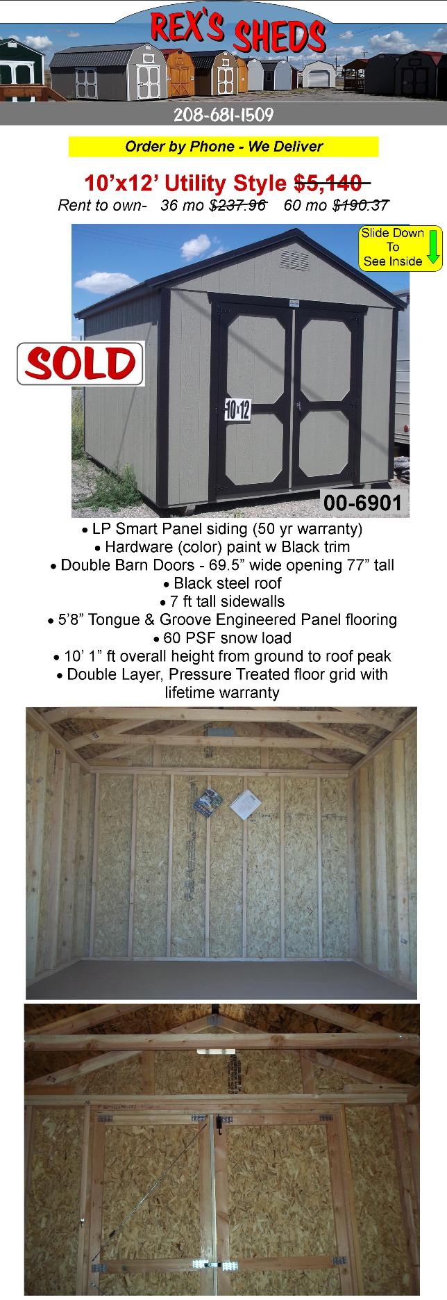 utility_shed_with_hardware_color_paint_and_black_trim_double_barn_doors_and_black_steel_roof